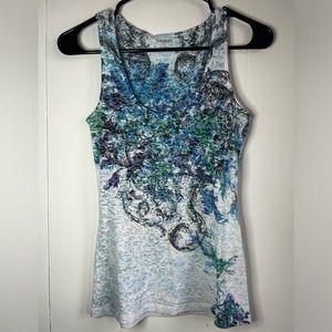 Express Tank Top Women’s Size XS Sheer Multi Color Soft Cotton EUC